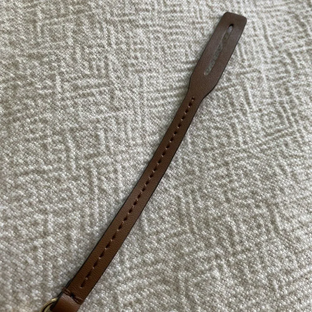 Michael Kors Leather & Gold Metal Bag Charm / Purse Hang Tag – NWOT